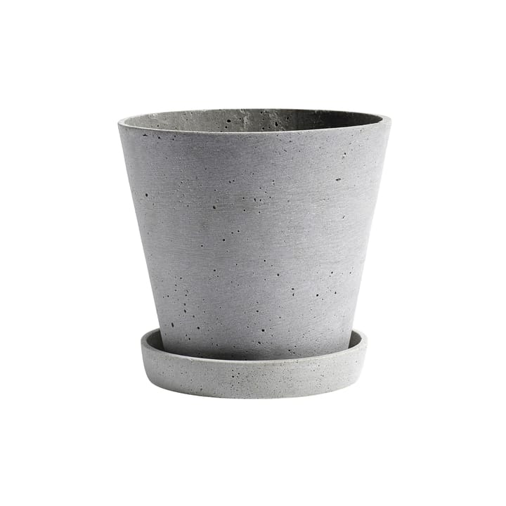 HAY Flowerpot with saucer -ruukku XXL Ø26 cm - Harmaa - HAY