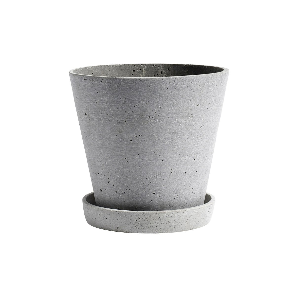 HAY Flowerpot with saucer -ruukku XXL Ø26 cm Harmaa