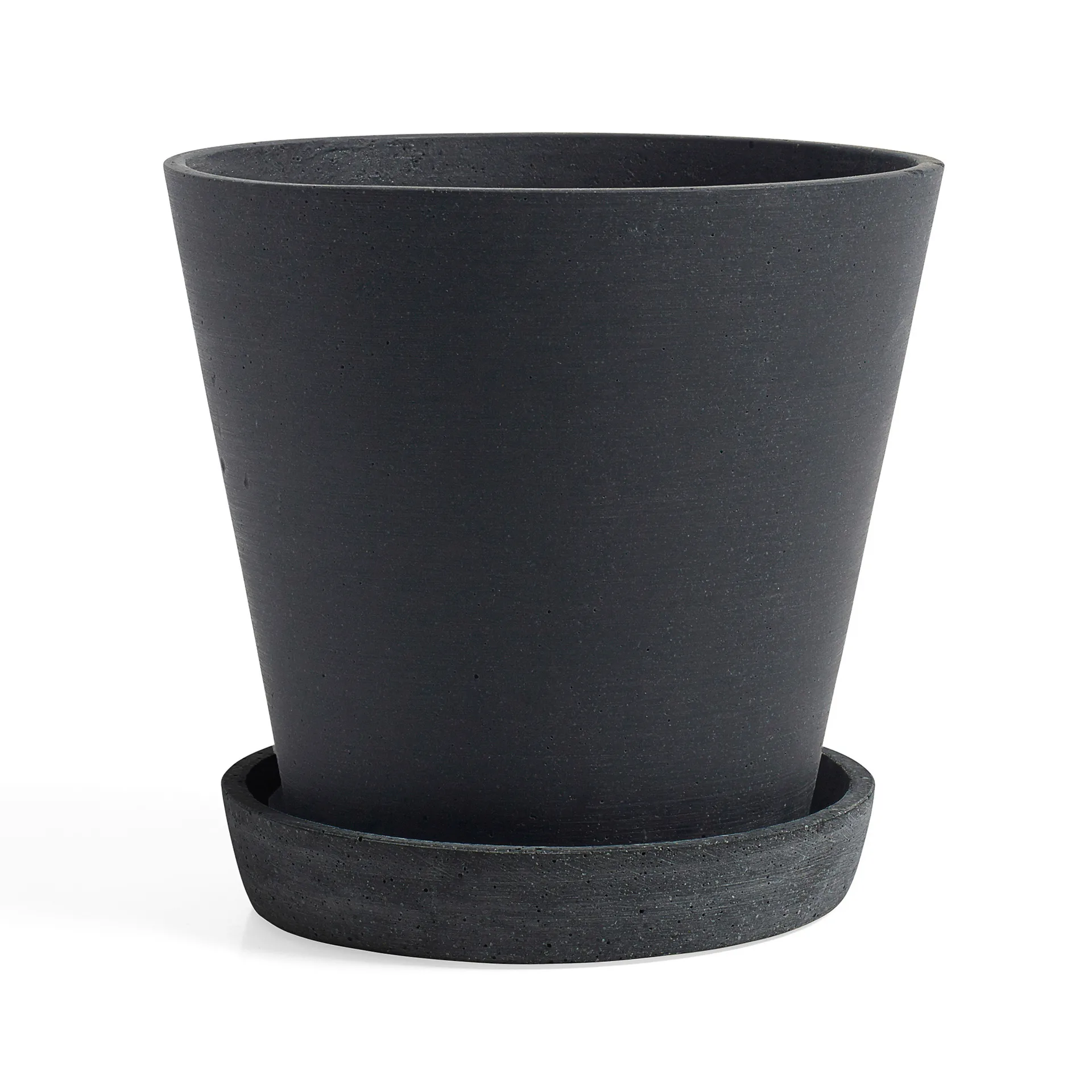 HAY Flowerpot with saucer -ruukku XXXL Ø34 cm, Musta HAY