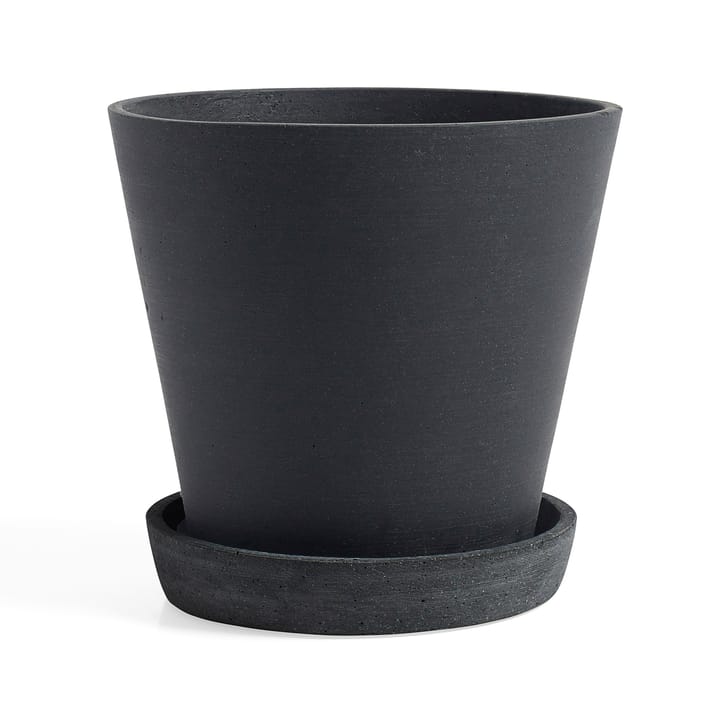 HAY Flowerpot with saucer -ruukku XXXL Ø34 cm - Musta - HAY