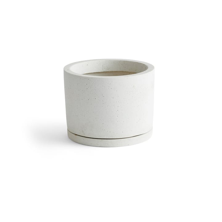 HAY Plant Pot with saucer -ruukku L Ø 19 cm, Valkoinen HAY