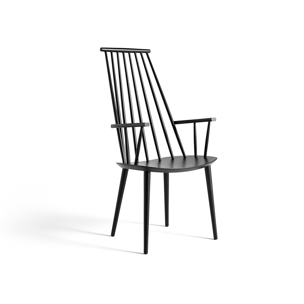 HAY J110 nojatuoli Black lacquered beech | Skandinaavinen Sisustus | Tuolit | Musta