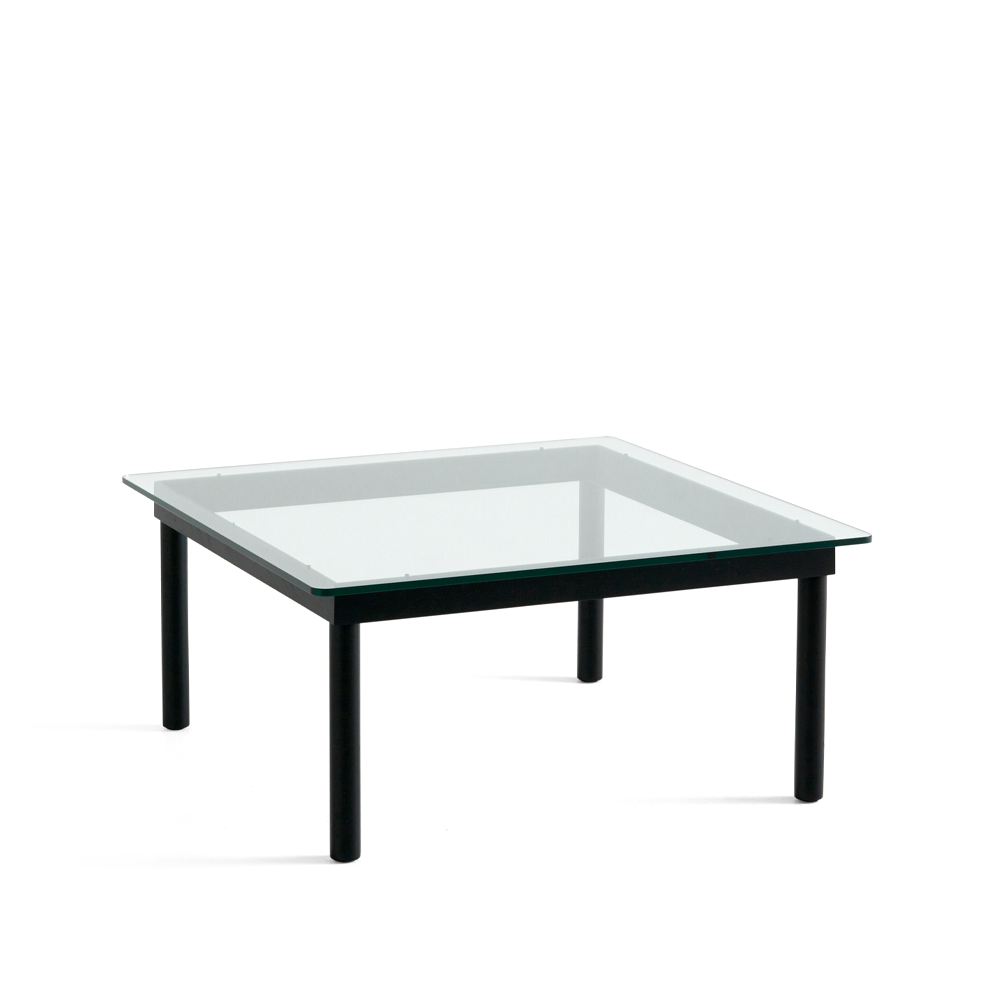 HAY Kofi sohvapöytä Black oak-clear glass, 80 cm | Skandinaavinen Sisustus | Sohvapöydät | Musta