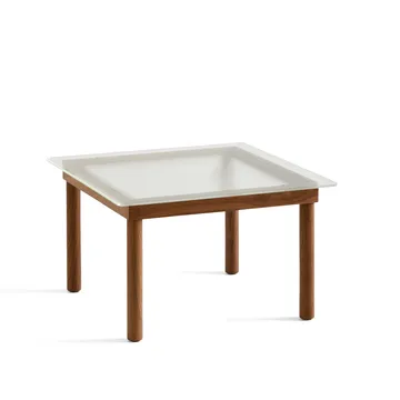 Kofi sohvapöytä - Walnut-ribbed glass, 60 cm - HAY