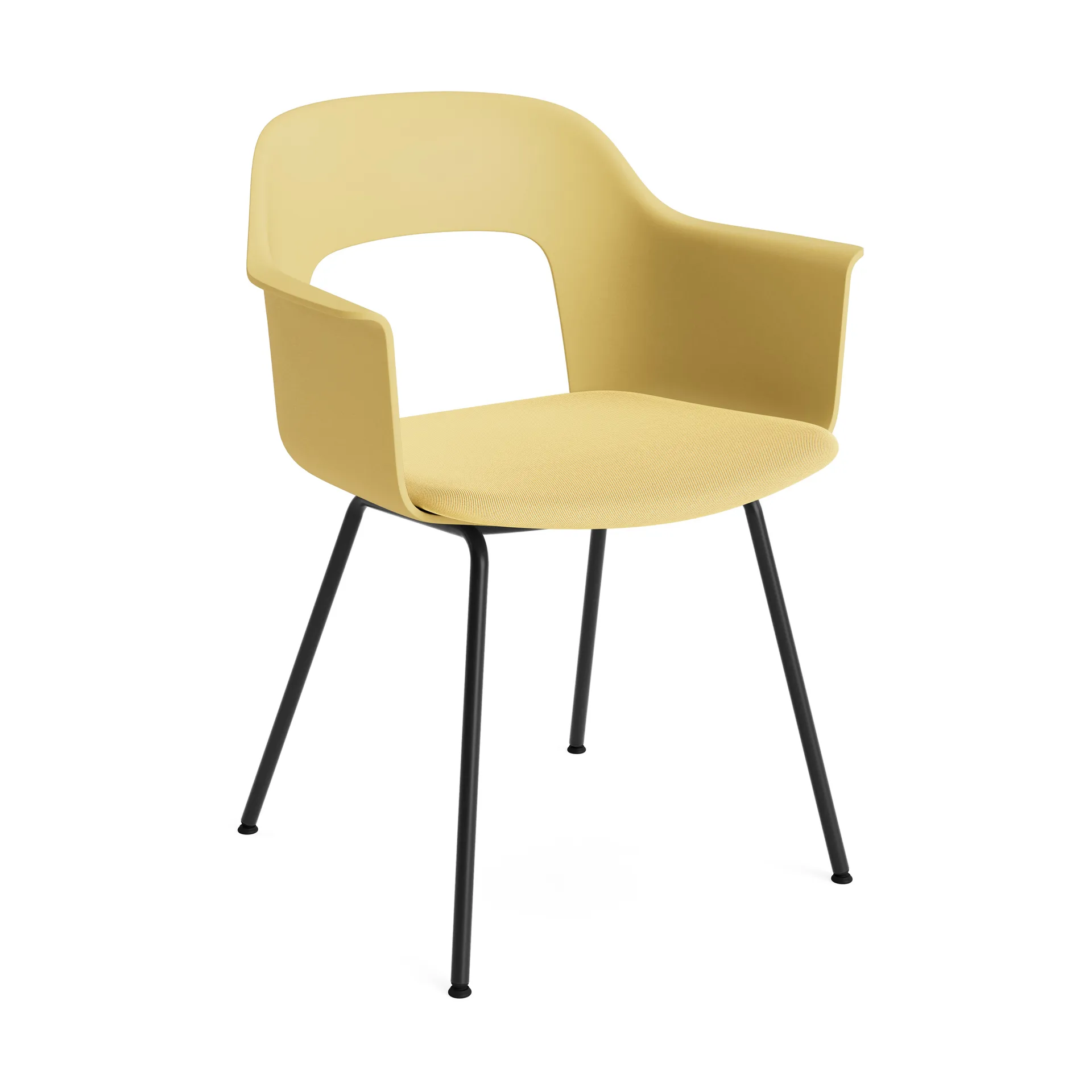 Layout-nojatuoli 213 käsinojallinen tuoli, Relate 431-biscotti-musta lakattu teräs HAY