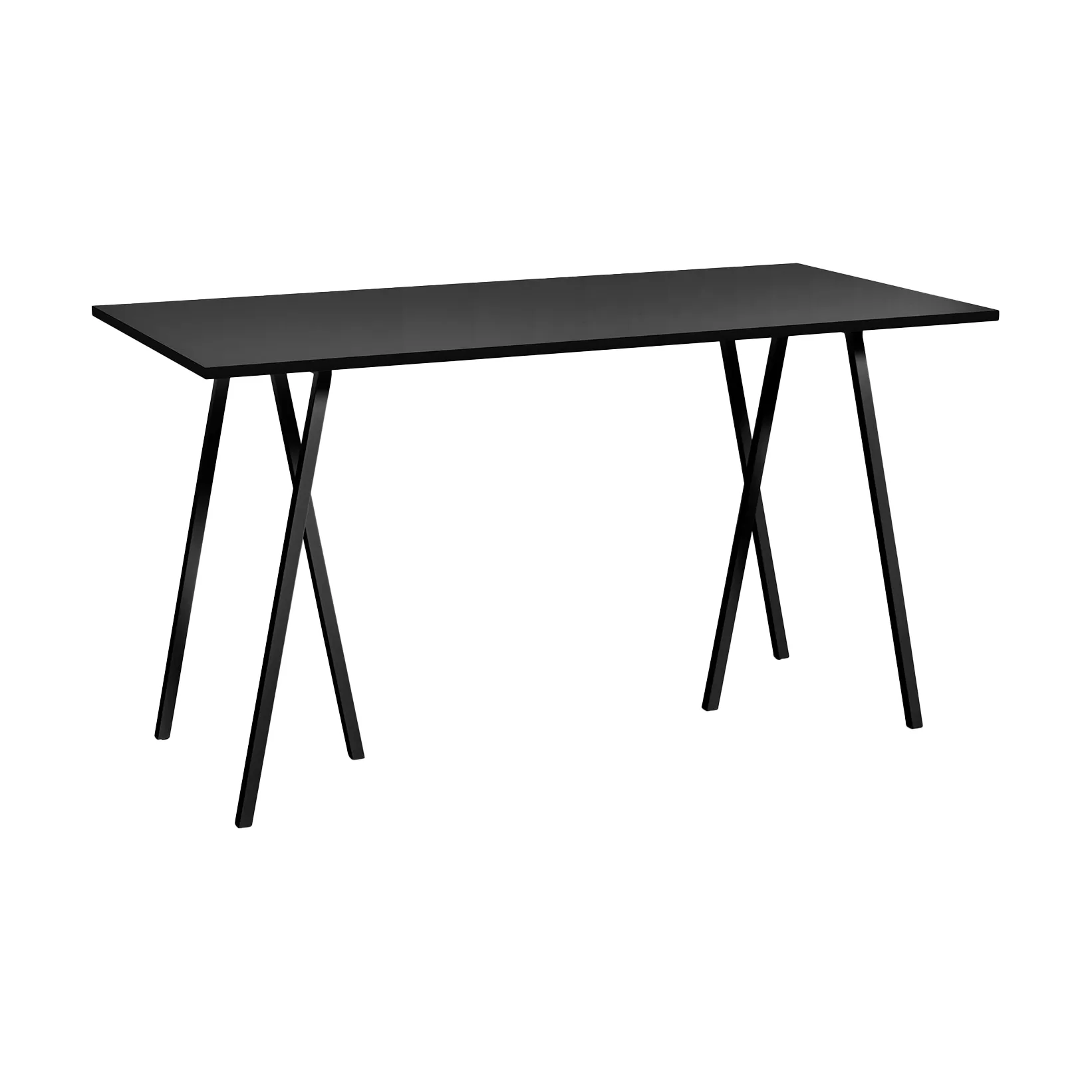 Loop Stand incl. support baaripöytä 87,5x180 cm, Black-black linoleum-black ash HAY