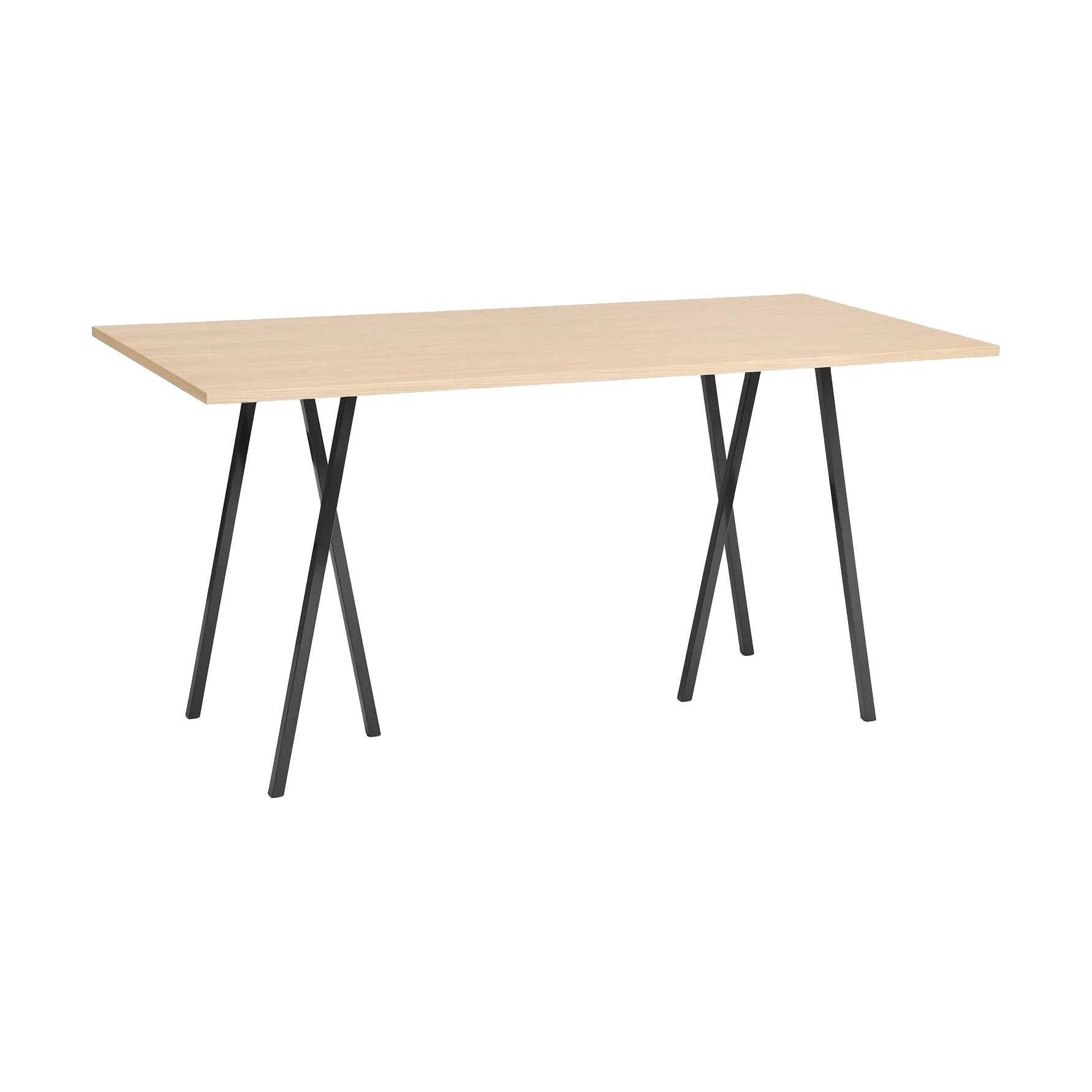 Loop Stand incl. support baaripöytä 92,5x200 cm, Black-clear lacq. oak HAY