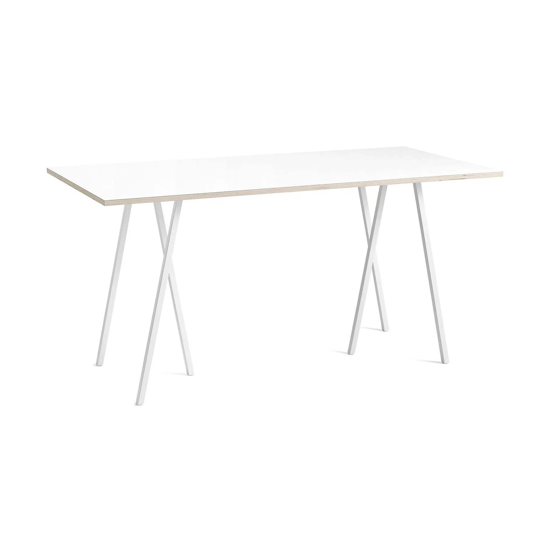 Loop Stand incl. support baaripöytä 92,5x200 cm, White-white laminate-plywood HAY