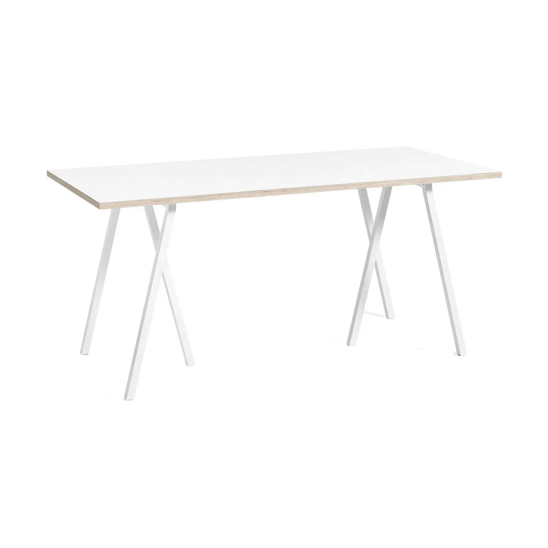 Loop Stand incl. support ruokapöytä 87,5x180 cm, White-white laminate-plywood HAY