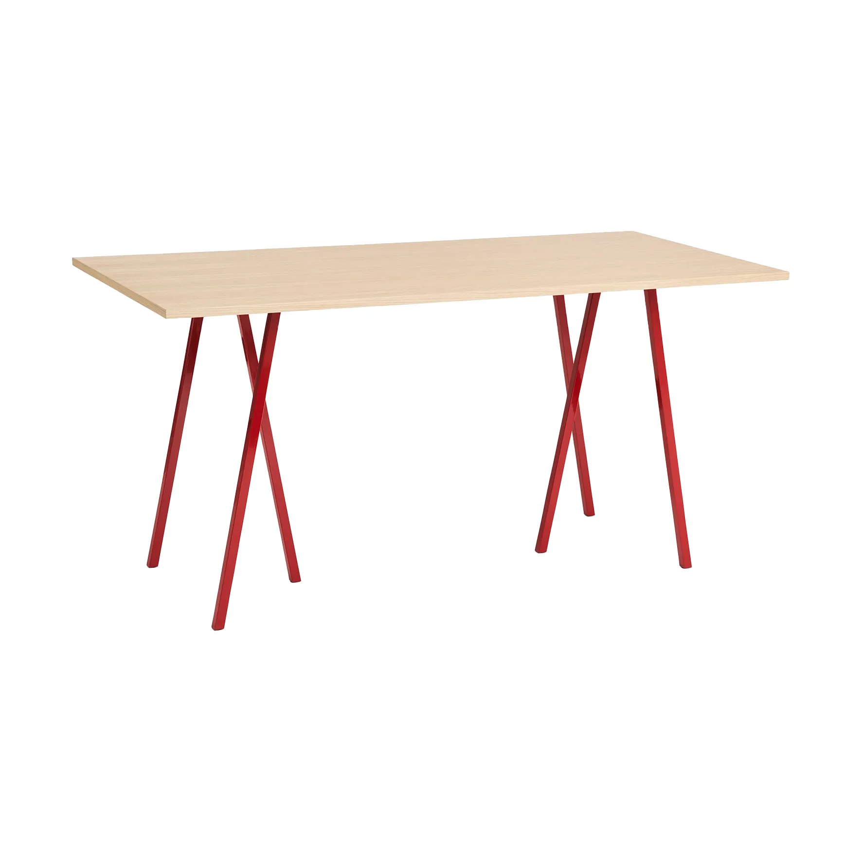 Loop Stand incl. support ruokapöytä 92,5x200 cm, Maroon red-clear lacq. oak HAY