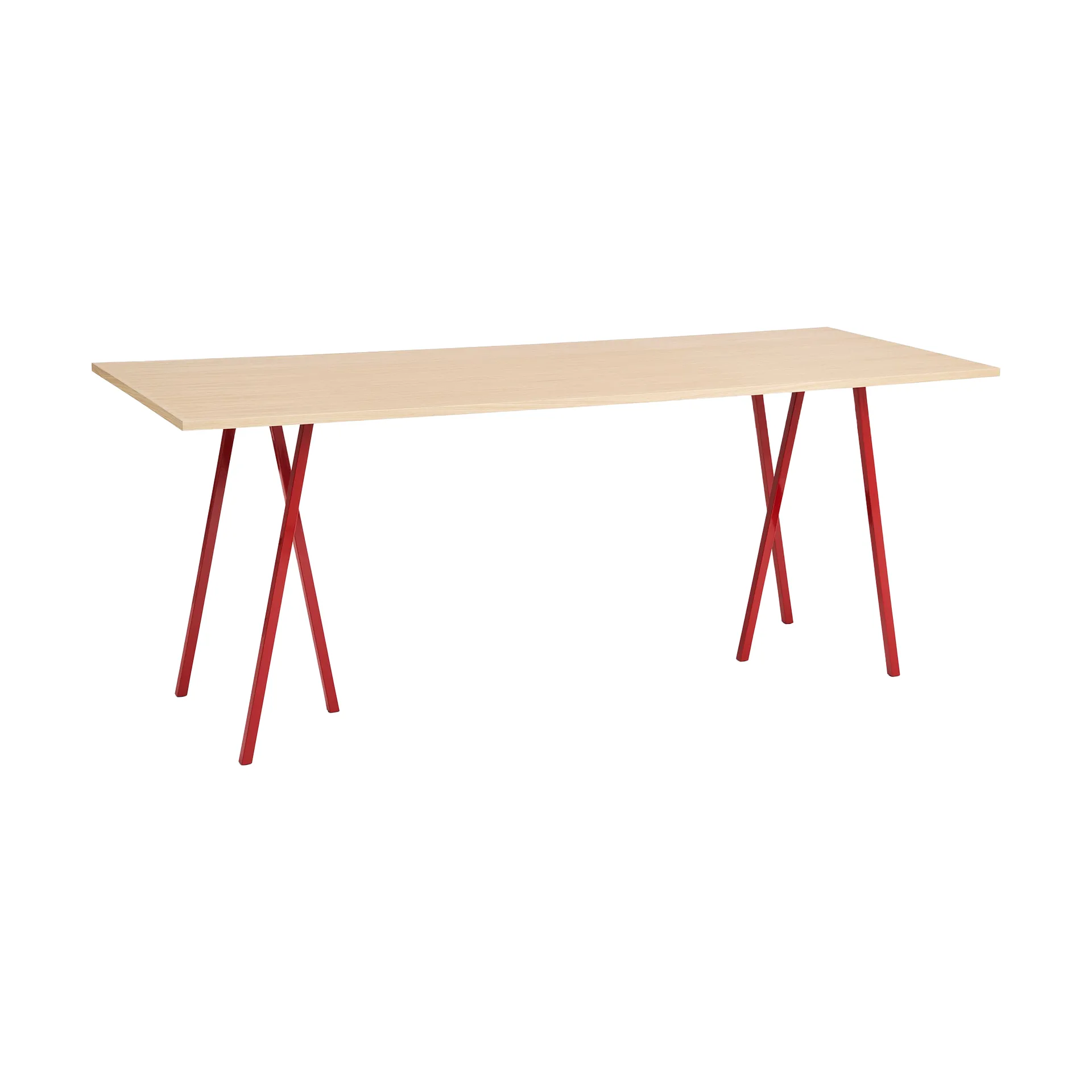 Loop Stand incl. support ruokapöytä 92,5x250 cm, Maroon red-clear lacq. oak HAY