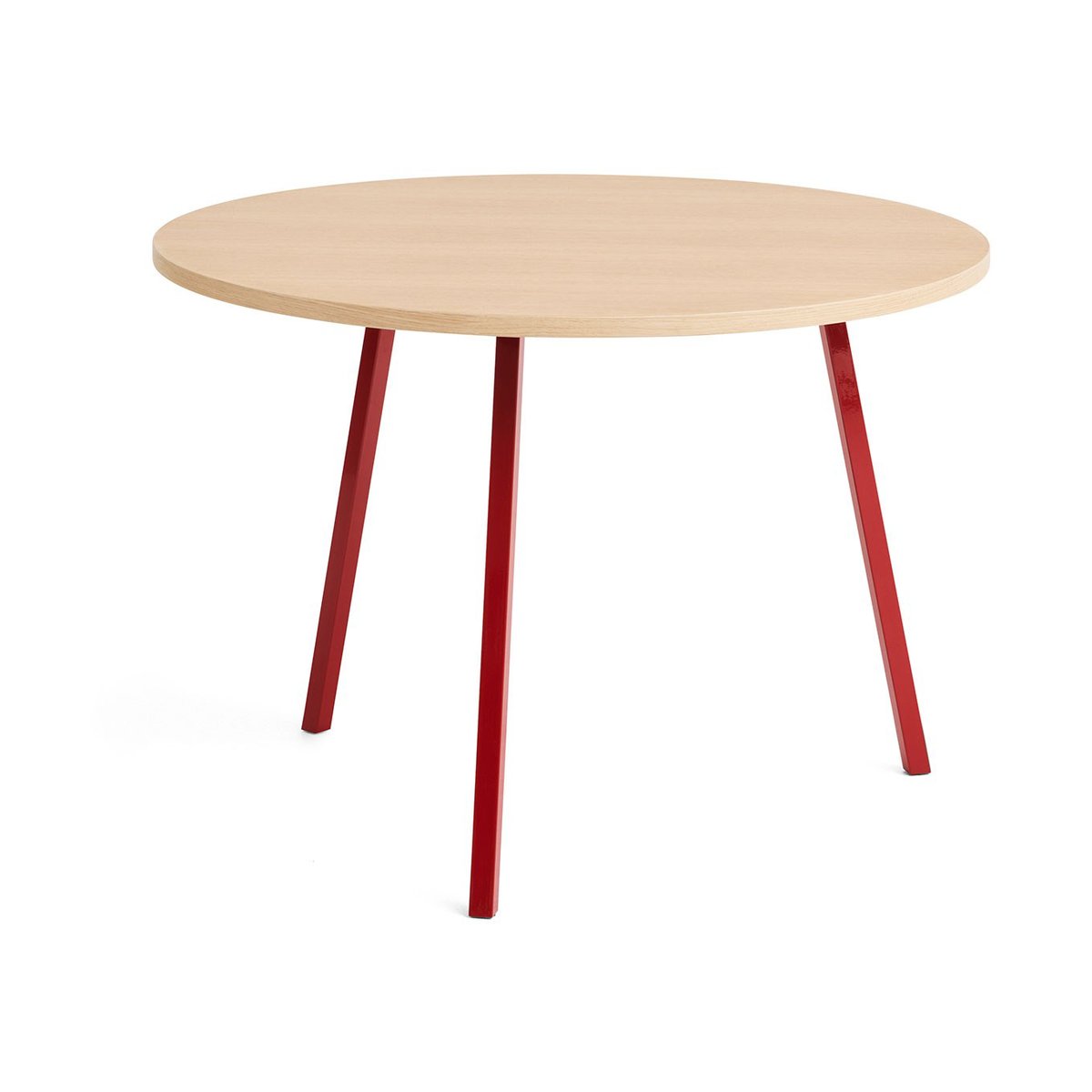 HAY Loop Stand ruokapöytä 105 cm Maroon red-clear lacq. oak