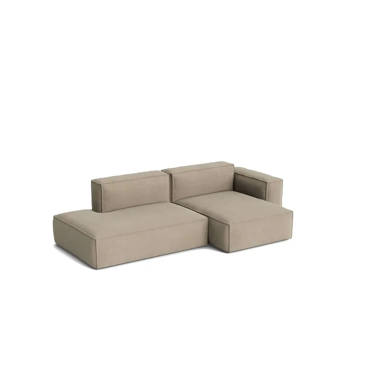Mags Soft Low Armrest sohva 2,5-istuttava yhdistelmä 3 - Linara beige, oikeanpuoleinen, irrotettava päällinen - HAY