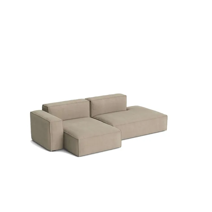 Mags Soft Low Armrest sohva 2,5-istuttava yhdistelmä 3 - Linara beige, vasemmanpuoleinen, irrotettava verhoilu - HAY