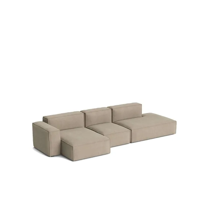 Mags Soft Low Armrest sohva 2,5-istuttava yhdistelmä 3 - Linara beige, vasemmanpuoleinen, irrotettava verhoilu - HAY