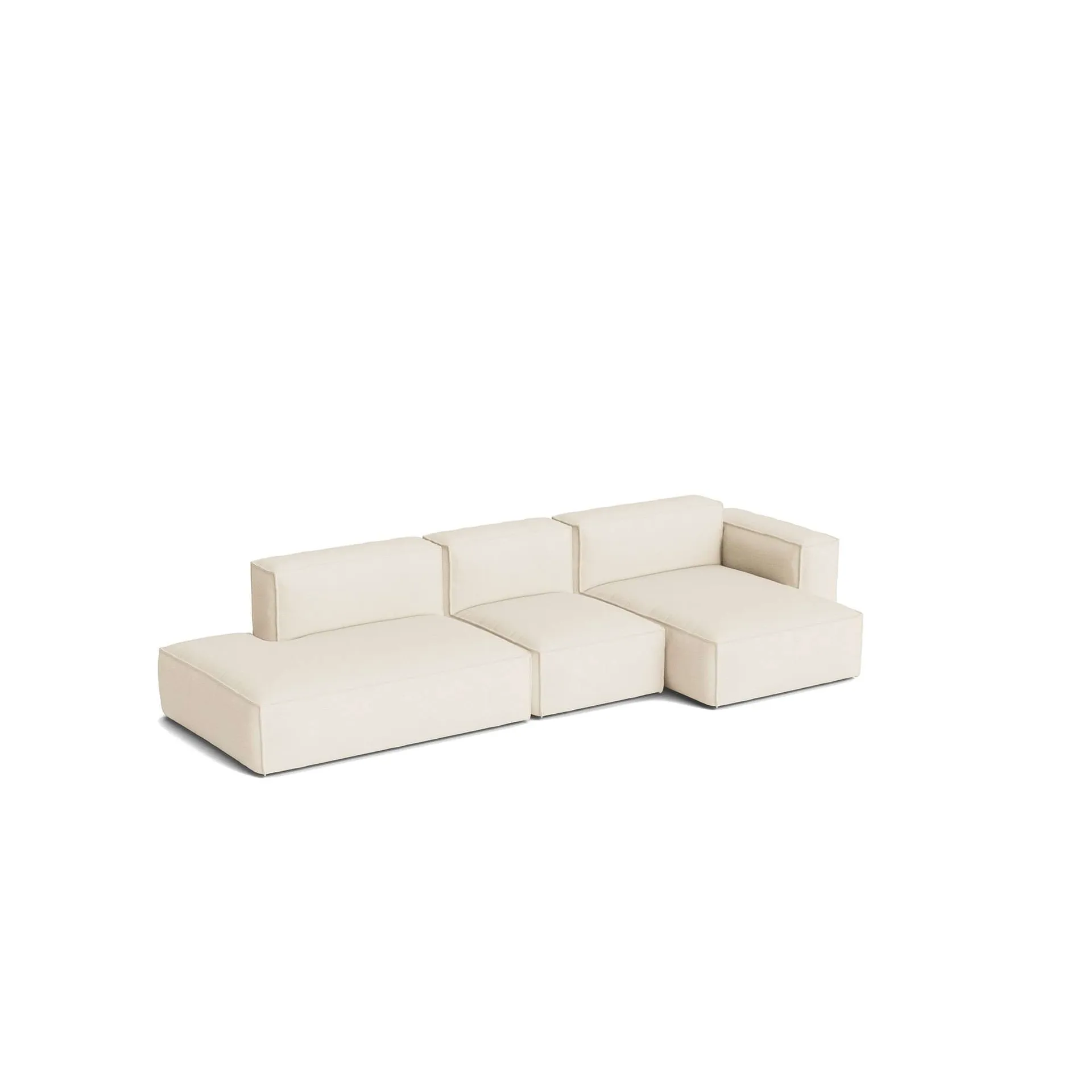 Mags Soft Low Armrest sohva 2,5-istuttava yhdistelmä 3, Turf cream, oikeakätinen, irrotettava päällinen HAY