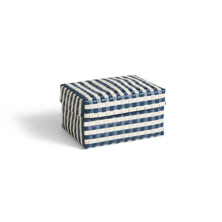 Maxim Stripe Box -säilytyskori M 24x33,5 cm, Blå-sand HAY