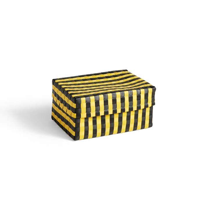 Maxim Stripe Box -säilytyskori S 21x30 cm, Gul-svart HAY