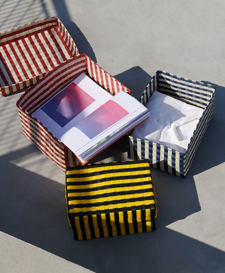 Maxim Stripe Box -säilytyskori S 21x30 cm, Gul-svart HAY
