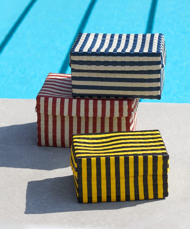 Maxim Stripe Box -säilytyskori S 21x30 cm, Gul-svart HAY
