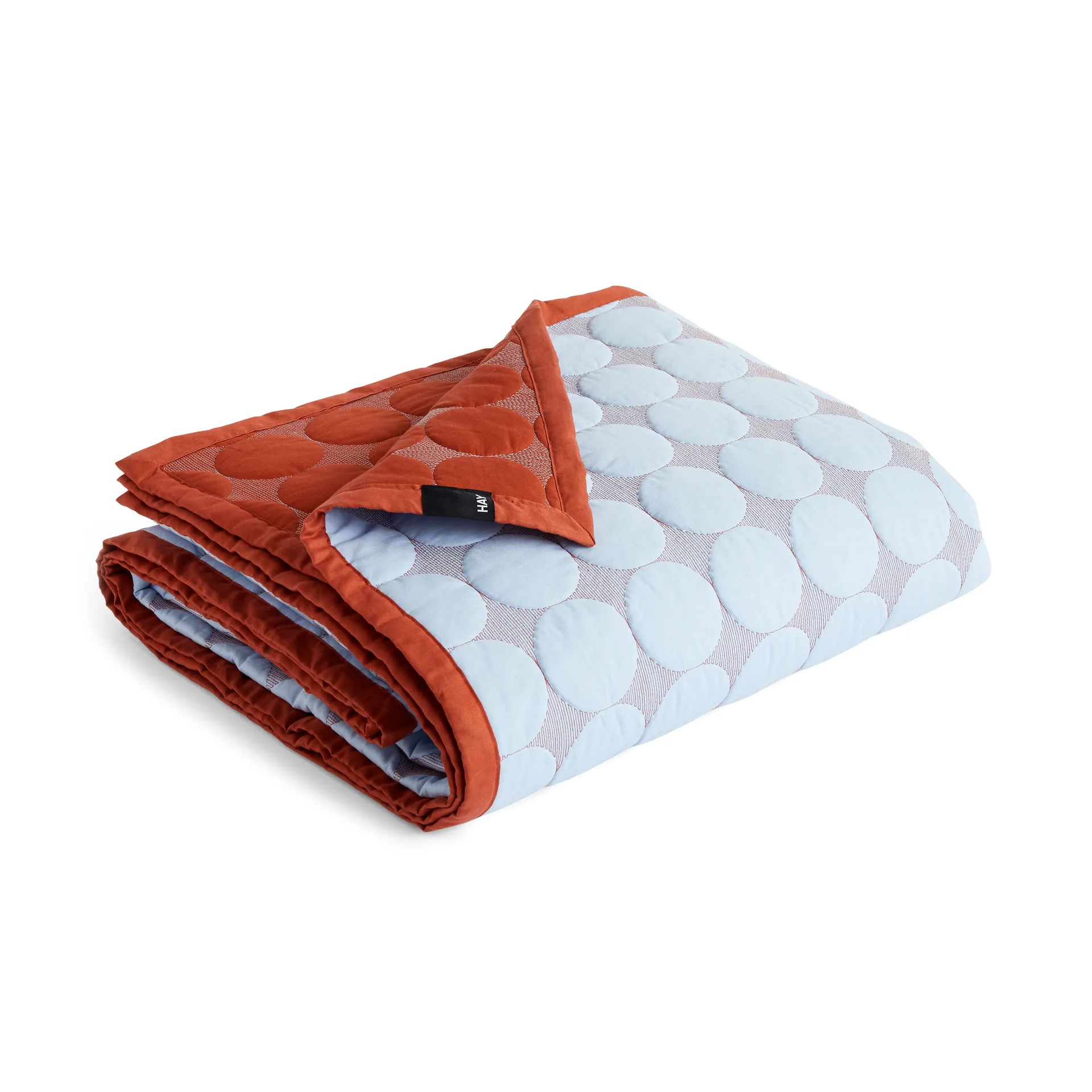 Mega Dot päiväpeitto organic 195x245 cm, Light blue HAY