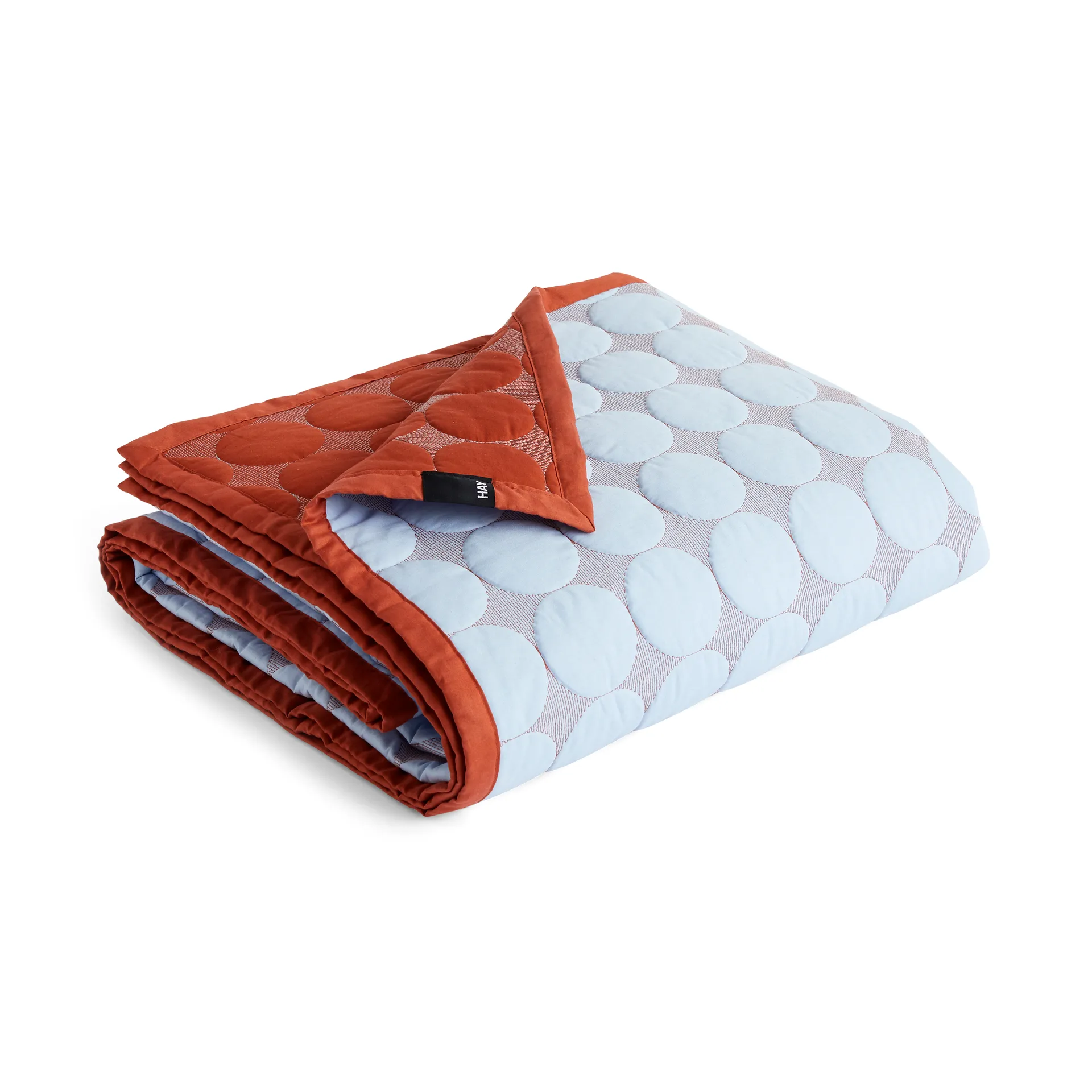 Mega Dot päiväpeitto organic 235x245 cm, Light blue HAY