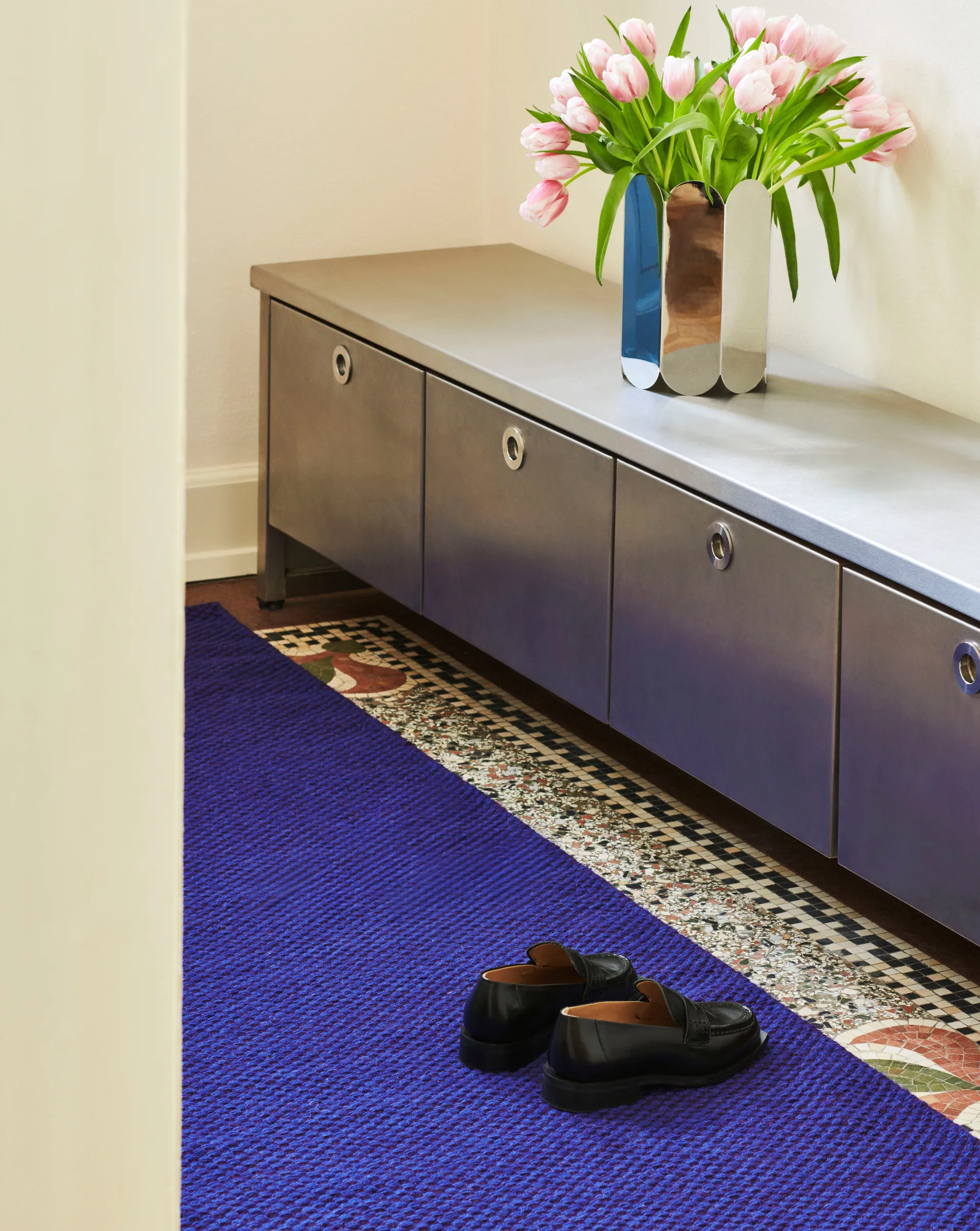 Moiré kelim-matto 80x200 cm, Purple HAY