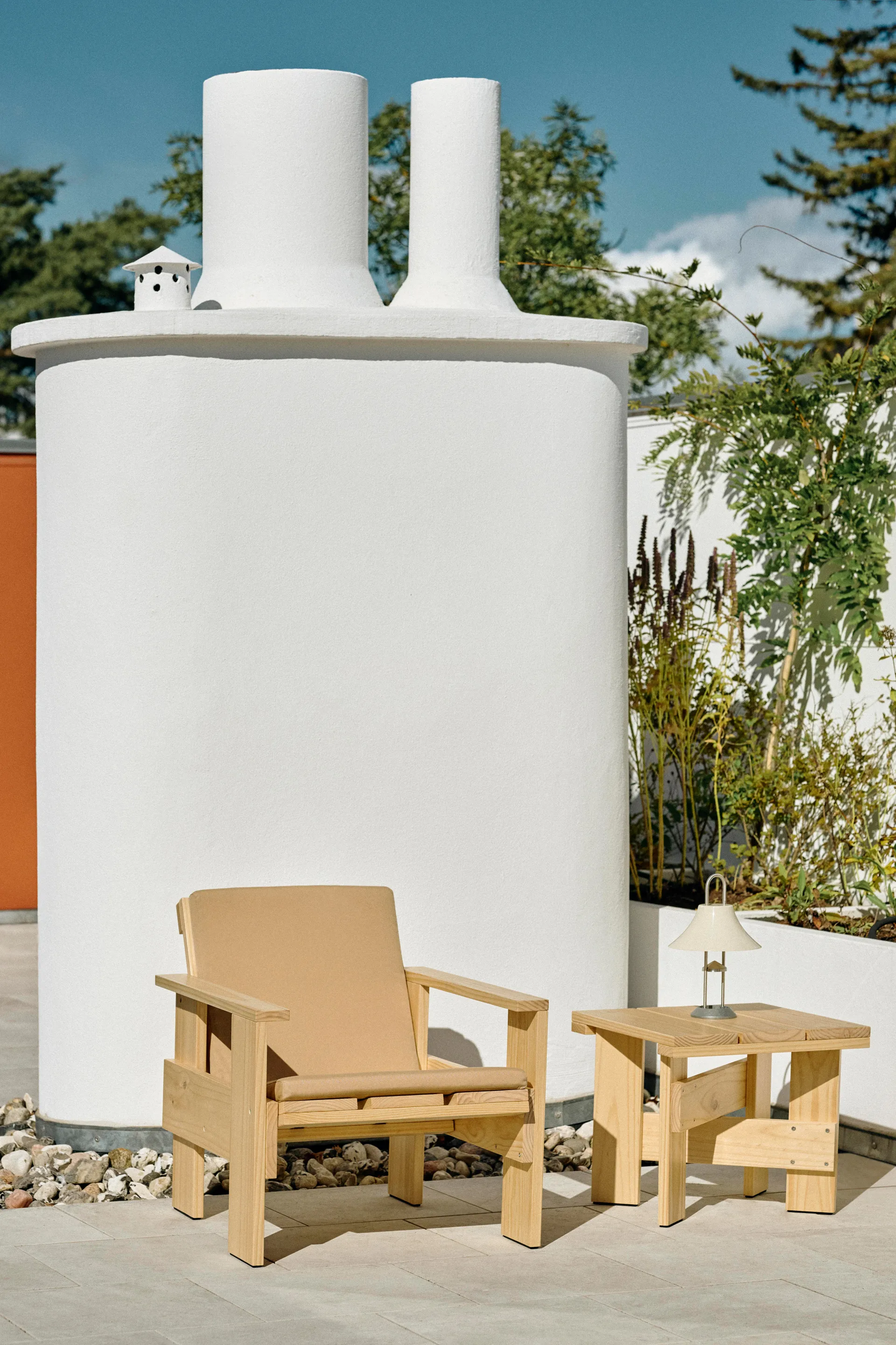 Mousqueton kannettava pöytävalaisin 30,5 cm, Oyster white HAY