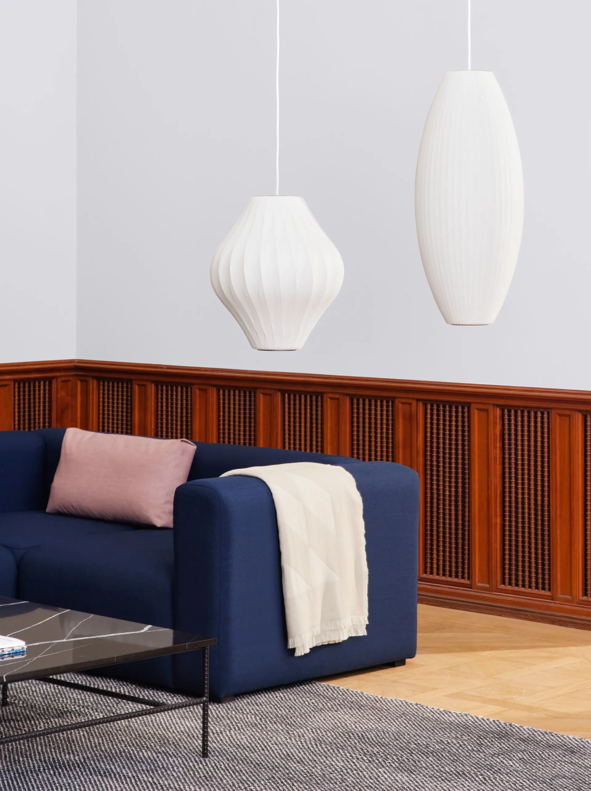 Nelson Bubble Pear crisscross riippuvalaisin M, Off white HAY