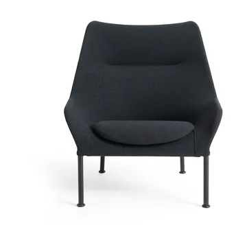 O2 Lounge Chair nojatuoli - Soft black peilitettu teräs - HAY
