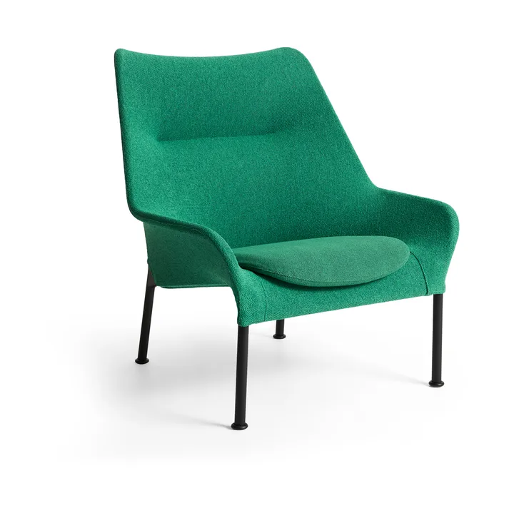 O2 Lounge Chair nojatuoli - Soft green-musta maalattu teräs - HAY