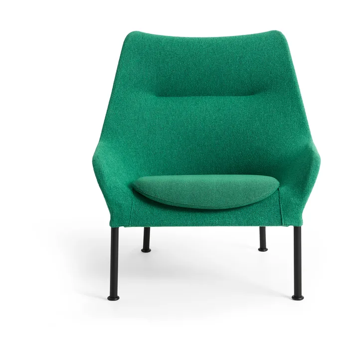 O2 Lounge Chair nojatuoli - Soft green-musta maalattu teräs - HAY