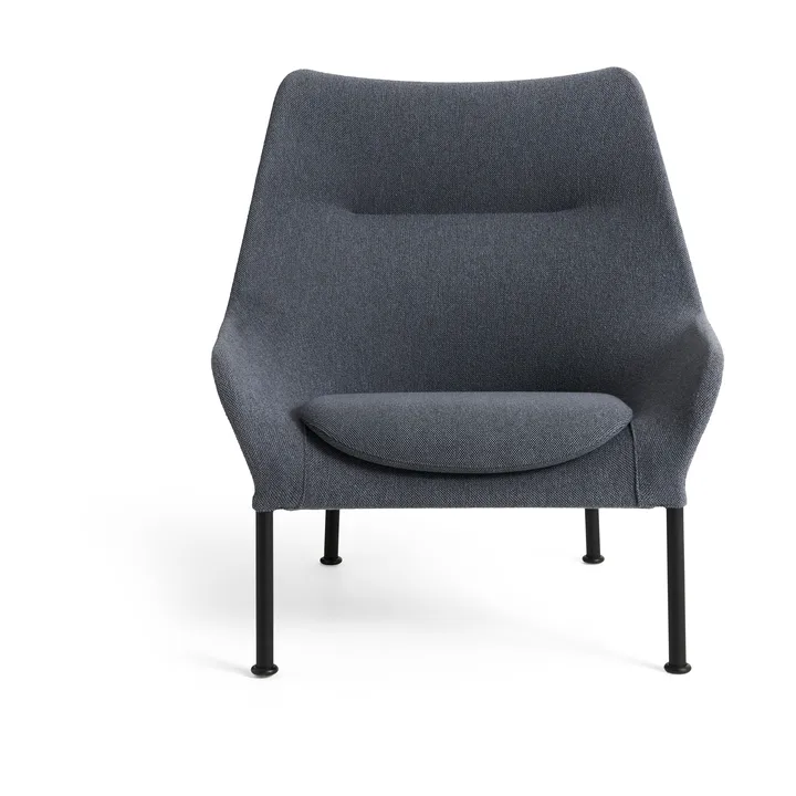 O2 Lounge Chair nojatuoli - Soft grey-mustamaalattu teräs - HAY