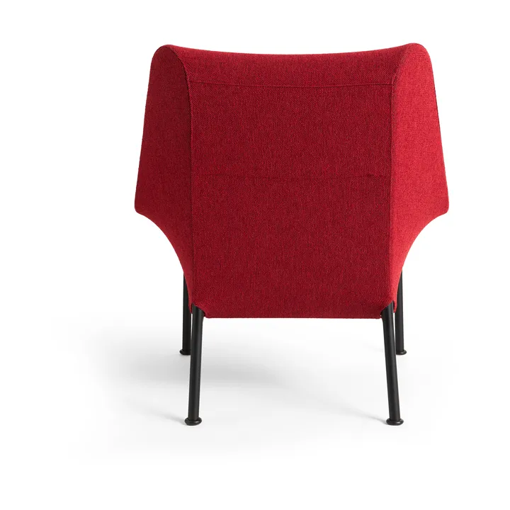 O2 Lounge Chair nojatuoli - Soft red-musta-lakattu teräs - HAY
