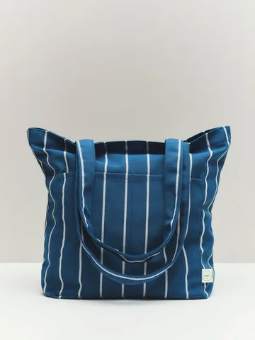 Outdoor Market kangaskassi - Blue-beige, medium - HAY