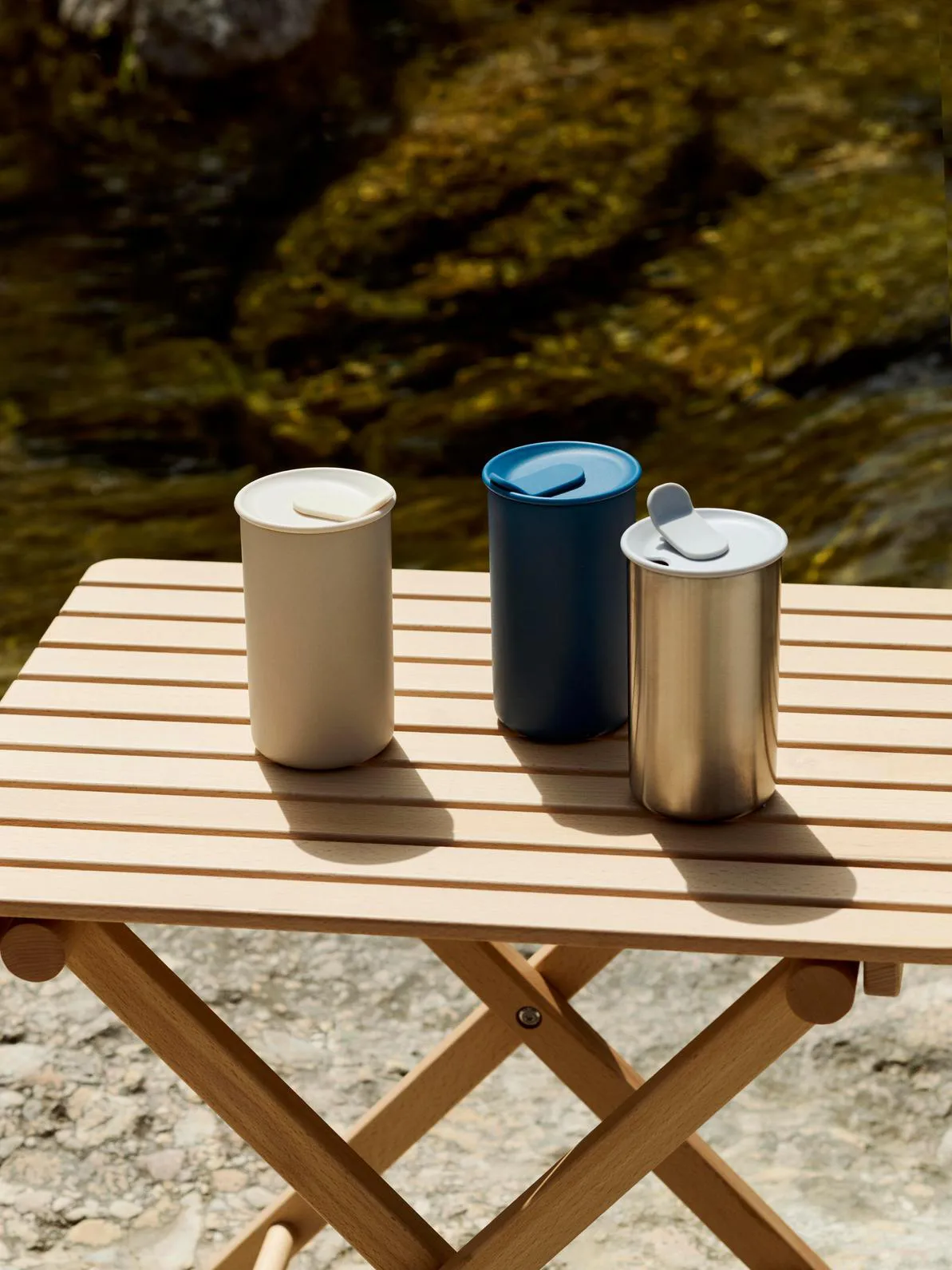 Outdoor Market pöytä taitettava, Pyökki, small HAY