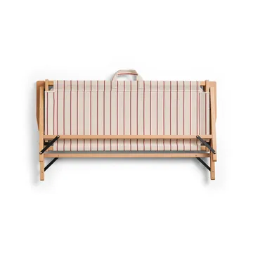 Outdoor Market taitettava sohva - Beige-punainen, 2-istuttava - HAY