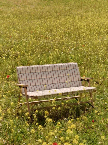 Outdoor Market taitettava sohva - Beige-punainen, 2-istuttava - HAY