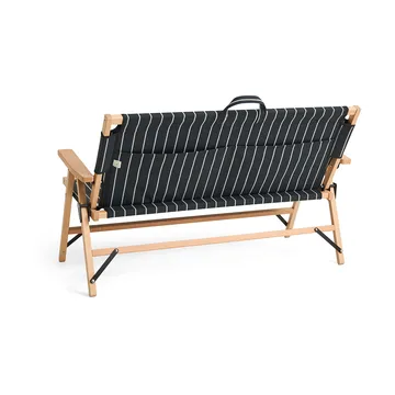 Outdoor Market taitettava sohva - Black-beige, 2-istuin - HAY