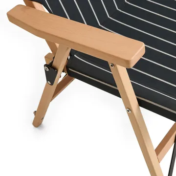 Outdoor Market taitettava sohva - Black-beige, 2-istuin - HAY