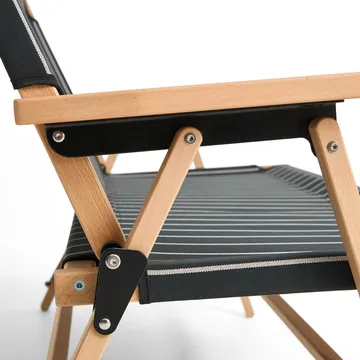 Outdoor Market taitettava sohva - Black-beige, 2-istuin - HAY