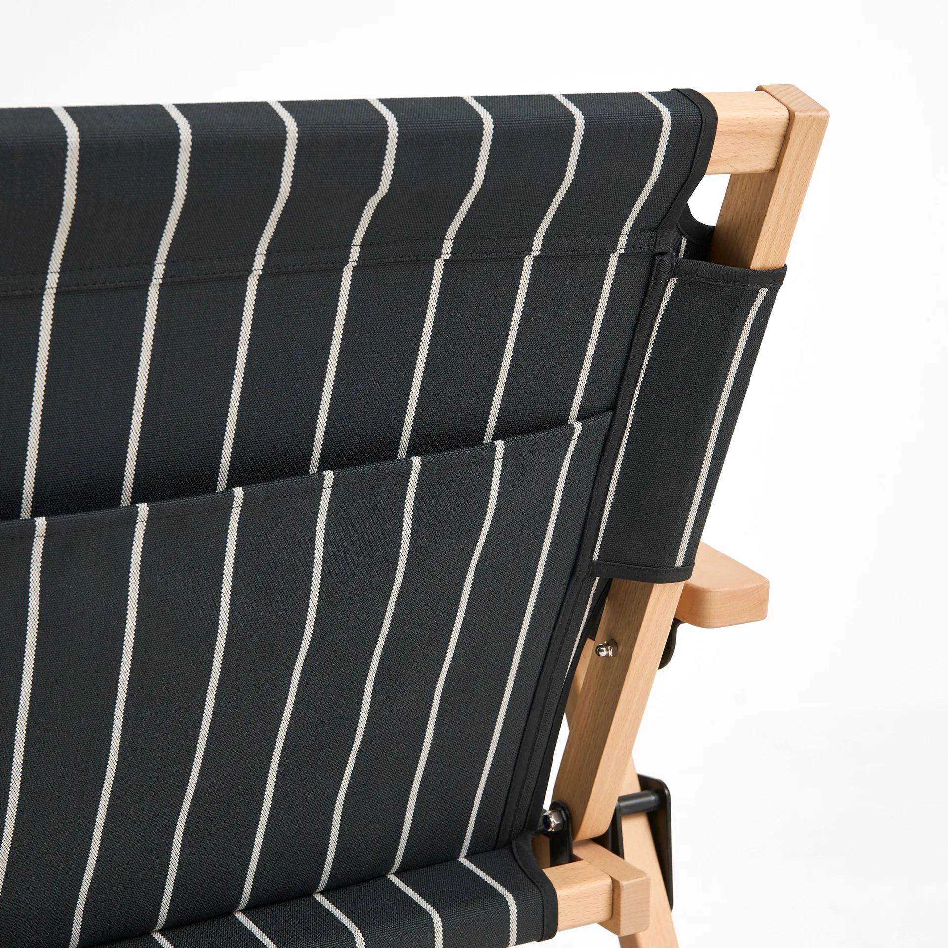 Outdoor Market taitettava sohva, Black-beige, 2-istuin HAY