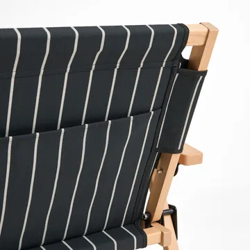 Outdoor Market taitettava sohva - Black-beige, 2-istuin - HAY