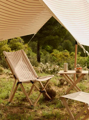 Outdoor Market taitettava tuoli - Beige-punainen - HAY