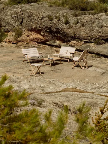 Outdoor Market taitettava tuoli - Beige-punainen - HAY