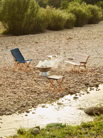 Outdoor Market taitettava tuoli - Beige-punainen - HAY