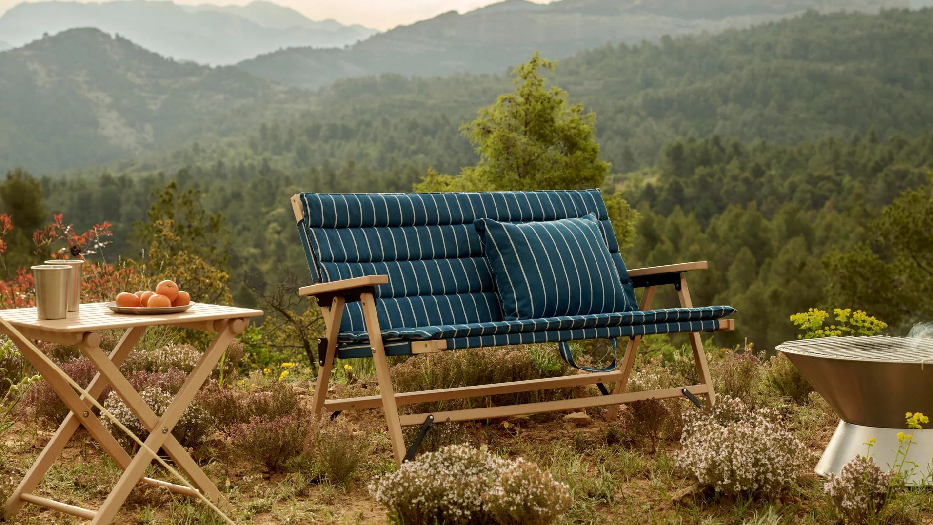 Outdoor Market tyyny, Blue-beige, 45x35 cm HAY