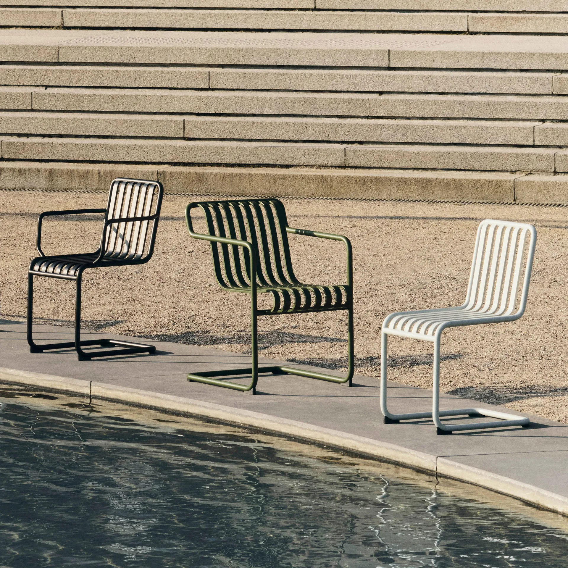 Palissade Cantilever Dining käsinojatuoli, Oliivi HAY