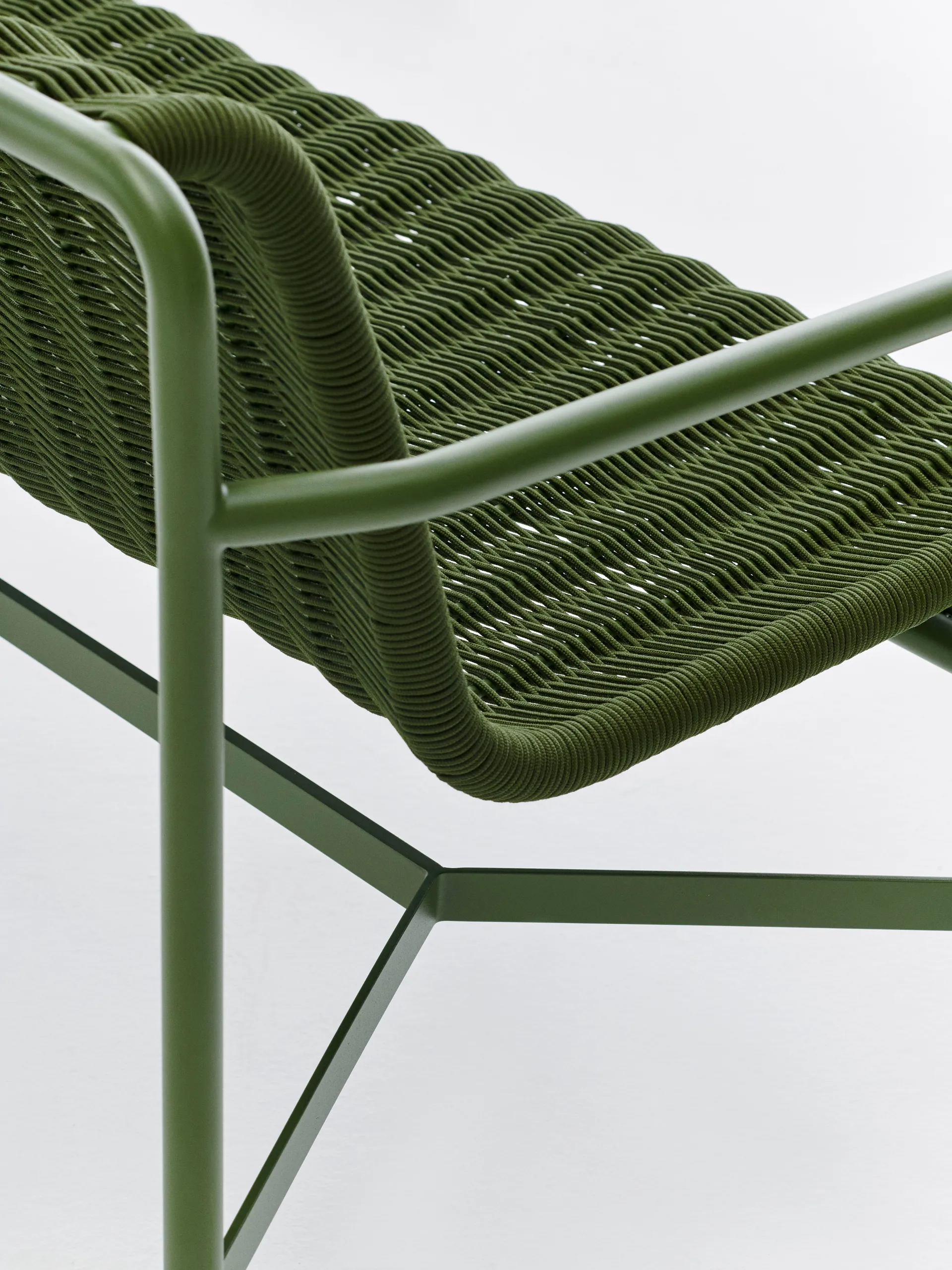 Palissade Cord Dining penkki käsinojilla, Olive HAY