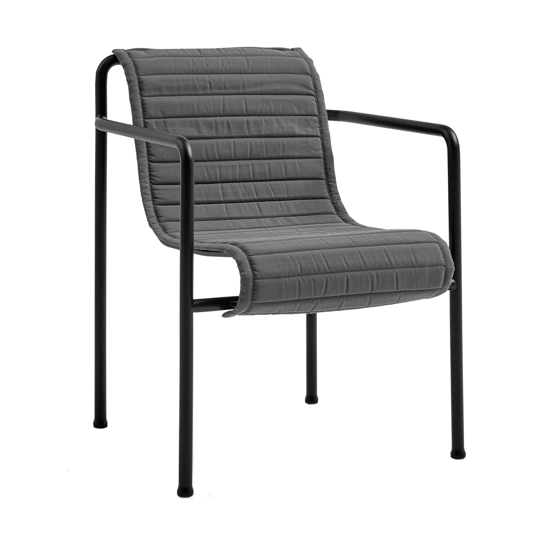 Palissade Dining Quilted käsinojatuolin istuintyyny, Anthracite HAY